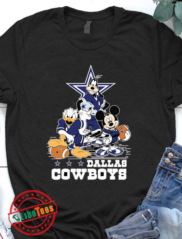 Goodfy Donald Duck And Mickey Mouse Dallas Cowboys Shirt