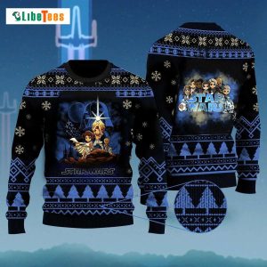 Cartoon SW Characters, Star Wars Ugly Christmas Sweater