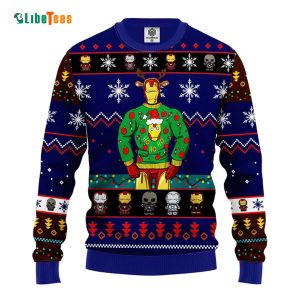 Cute Iron Man, Marvel Ugly Christmas Sweater