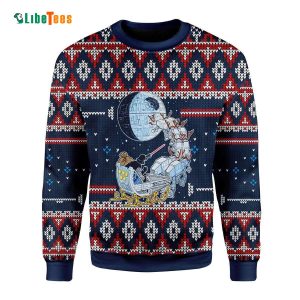 Darth Satnta And Reindeer, Star Wars Ugly Christmas Sweater