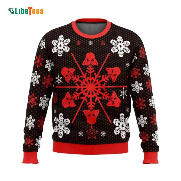 Darth Vader Helmet Snowflake Pattern, Star Wars Ugly Christmas Sweater