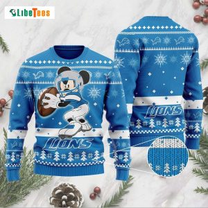 Detroit Lions Mickey Mouse Ugly Christmas Sweater