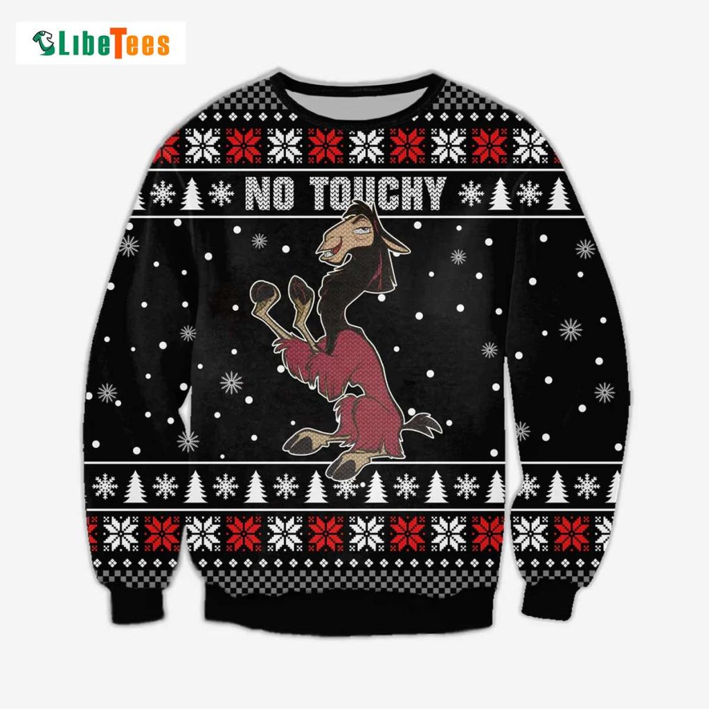 No Touchy Kuzco Llama Disney Ugly Christmas Sweater