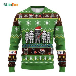 Santa Darth Vader And Strormtrooper, Star Wars Ugly Christmas Sweater