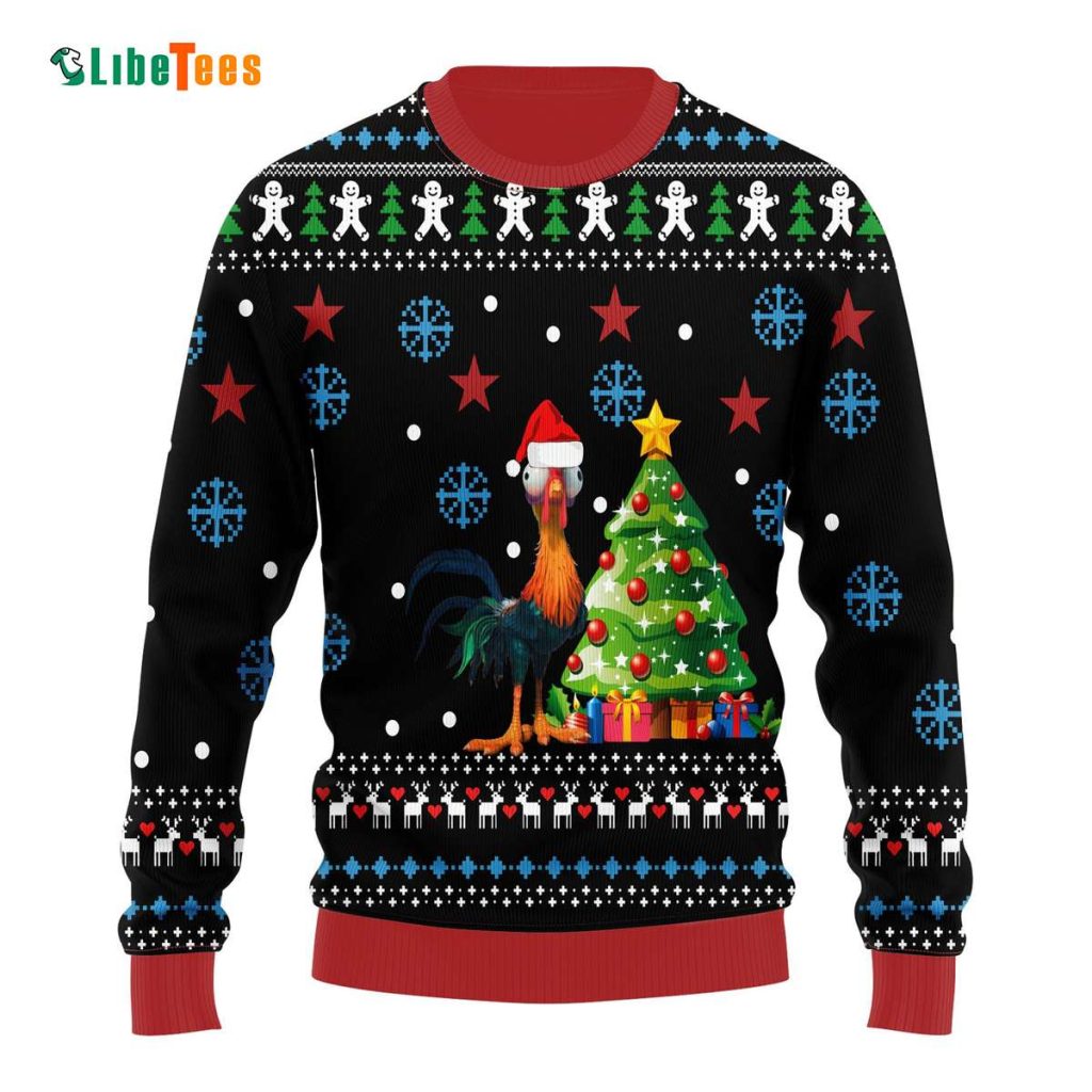 Santa Hei Hei Chicken Moana Christmas Sweater