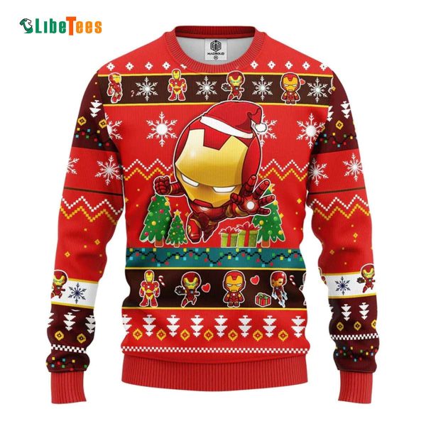 Santa Iron Man, Marvel Ugly Christmas Sweater