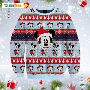Santa Mickey Mouse Smile, Disney Ugly Christmas Sweater