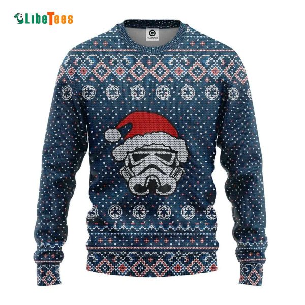 Xmas Stormtrooper Galactic Republic Pattern Sweater, Star Wars Ugly Christmas Sweater