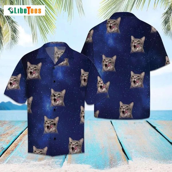 Amazing Funny Cat Summer Vibe, Cat Hawaiian Shirt