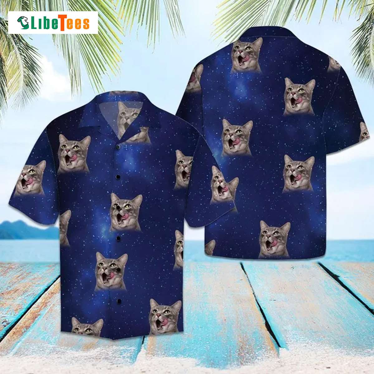 Amazing Funny Cat Summer Vibe, Cat Hawaiian Shirt