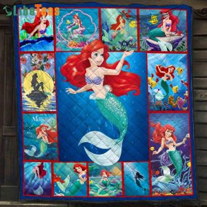 Ariel The Little Mermaid Disney Quilt Blanket, Gifts For Disney Lovers