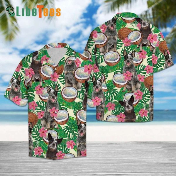 Australian Cattle Dog Tropical Coconut, Dog Hawaiian Shirt