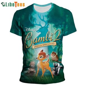 Bambi And Main Cast Disney 3D T-shirt, Gifts For Disney Lovers