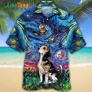 Beagle Dog Night Hawaiian Shirt, Dog Hawaiian Shirt