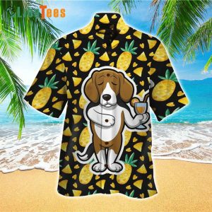Beagle Pineapple Pattern Hawaiian Shirt, Dog Hawaiian Shirt