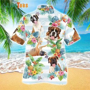Boxer Tropical Flower, Dog Hawaiian Shirt