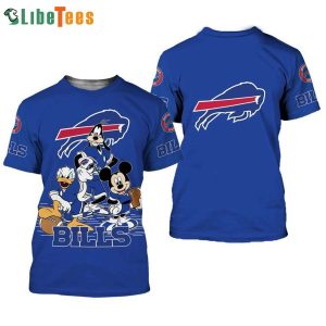 Buffalo Bills Mickey Mouse And Friends Stitch Logo Disney 3D T-shirt, Gifts For Disney Lovers