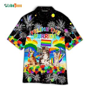 Cat Feline The Purride Happy LGBT, Cat Hawaiian Shirt