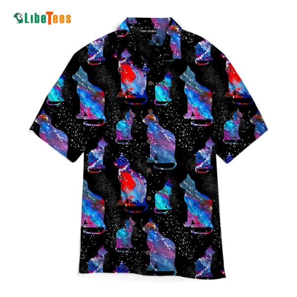 Cat In The Galaxy Funny Cat Shirt,  Cat Hawaiian Shirt