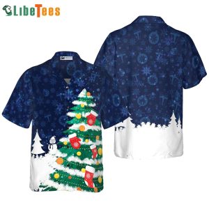 Christmas Tree Hawaiian Shirt, Xmas Hawaiian Shirt