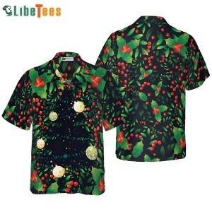 Christmas Tree Pattern Hawaiian Shirt, Xmas Hawaiian Shirt