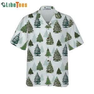 Christmas Tree Pattern Shirt, Christmas Hawaiian Shirt