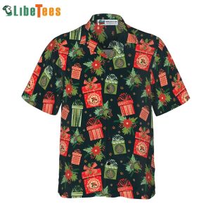 Chritmas Gift Pattern Shirt, Xmas Hawaiian Shirt