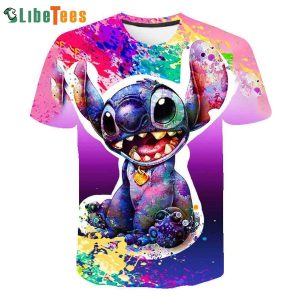 Colorful Stitch Lilo And Stitch Disney 3D T-shirt, Gifts For Disney Lovers