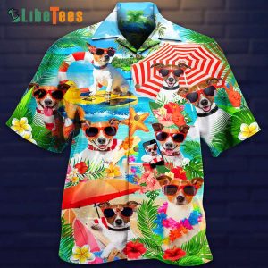 Cool Dog On Beach, Dog Hawaiian Shirt