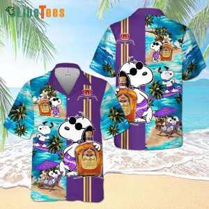 Crown Royal Snoopy, Beach Relax Shirt, Dog Hawaiian Shirt