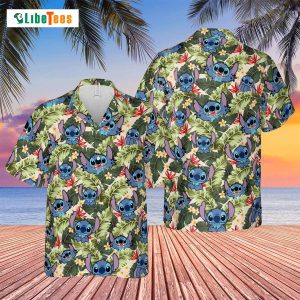 Cute Disney Stitch Button Up Shirts, Disney Hawaiian Shirt