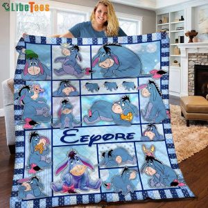 Cute Eeyore Winnie The Pooh Disney Quilt Blanket, Gifts For Disney Lovers