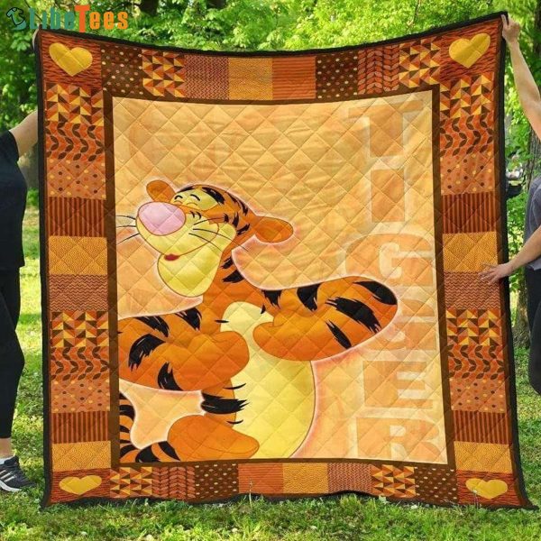 Cute Tigger Winnie The Pooh Disney Quilt Blanket, Gifts For Disney Lovers