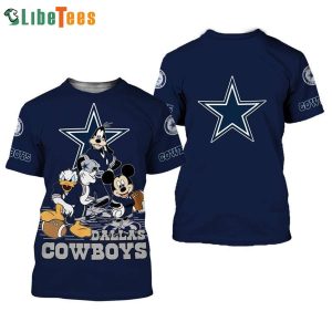 Dallas Cowboys Mickey Mouse And Friends Disney 3D T-shirt, Gifts For Disney Lovers