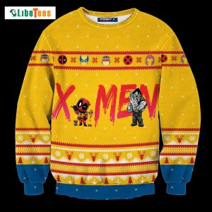 Deadpool And XMen Marvel Ugly Christmas Sweater