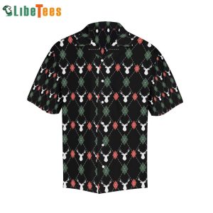 Deer Christmas New Year Pattern, Xmas Hawaiian Shirt