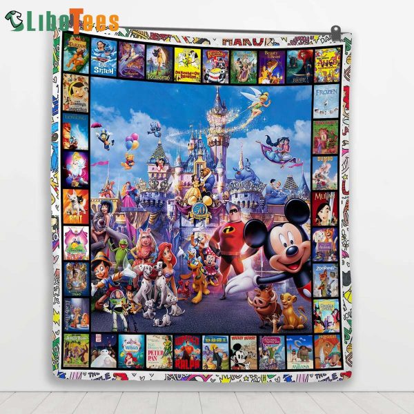 Disney Character Disney Quilt Blanket, Gifts For Disney Lovers