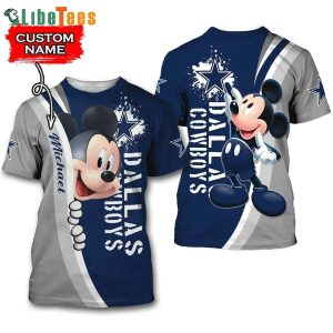 Disney Mickey Dallas Cowboys Disney 3D T-shirt, Gifts For Disney Lovers