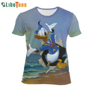 Donald Duck By The Beach Disney 3D T-shirt, Gifts For Disney Lovers