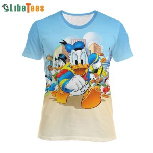 Donald Duck Run On The Road Disney 3D T-shirt, Gifts For Disney Lovers