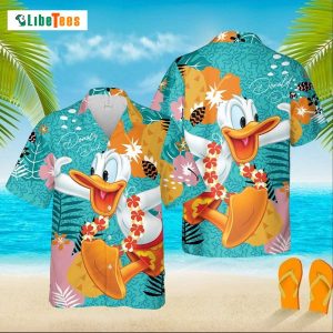 Donald Duck Tropical Forest, Disney Hawaiian Shirt