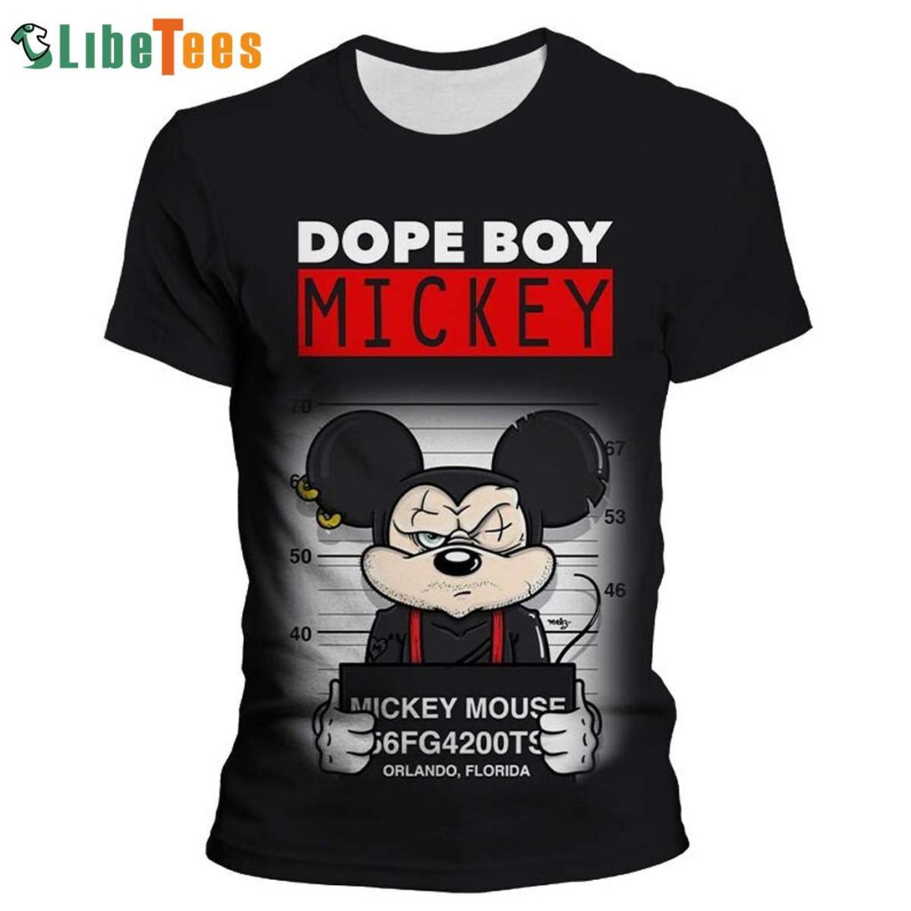 Dope Boy Words Mickey Mouse 3D T-shirt