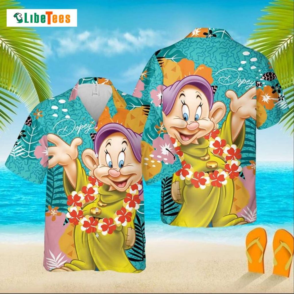 dopey-dwarf-snow-white-disney-tropical-forest-disney-hawaiian-shirt