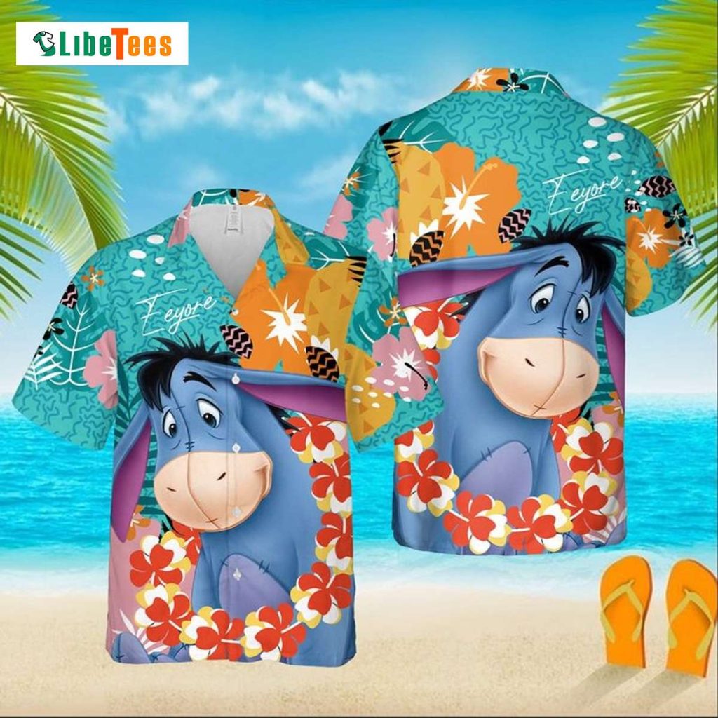 Eeyore Donkey Winnie The Pooh Disney Tropical Forest, Disney Hawaiian Shirt