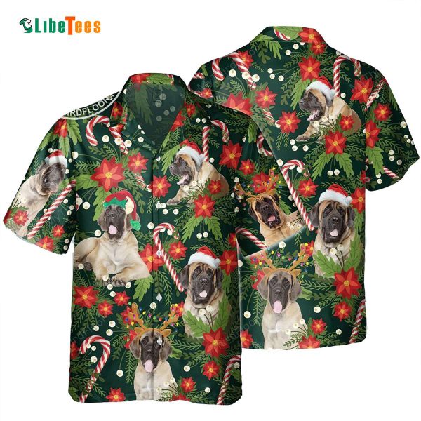 English Mastiff Dog Christmas Hawaiian Shirt, Dog Hawaiian Shirt