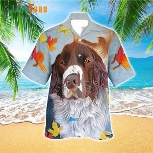 English Springer Spaniel Art Hawaiian Shirt, Dog Hawaiian Shirt