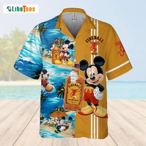 FireBall Mickey Mouse, Disney Hawaiian Shirt
