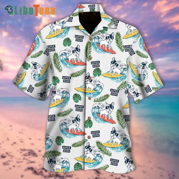 French Bulldog Surfing Hawaiian Shirt, Dog Hawaiian Shirt