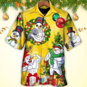 Frosty The Swoleman Snowman Workout, Xmas Hawaiian Shirt