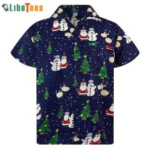 Funky Santa And Snowman, Christmas Santa Hawaiian Shirt